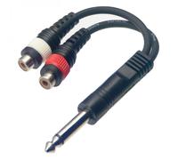 Stagg 16115 1 x Male Stereo Jack/2x Female RCA Plug Splitter Adapter Y-Cable - Black