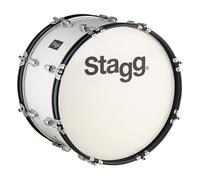 Stagg 22084 22 x 10-Inch Marching Bass Drum with Strap and Beater - White