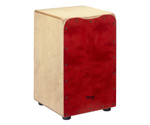 Stagg Medium Sized Red Cajon w/ Bag