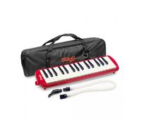Stagg Melosta32 32-Key Melodica - With Mouthpiece, Tube And Case (Red)