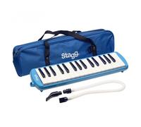 Stagg MELOSTA32 BL Blue plastic melodica with 32 keys and blue bag