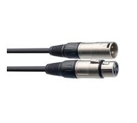 STAGG - 3-Pin XLR Microphone Lead Male to Female, 15m Black