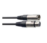 STAGG - 3-Pin XLR Microphone Lead Male to Female, 15m Black