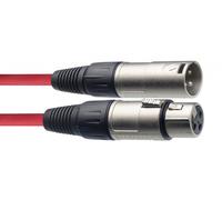 Stagg Microphone cable, XLR/XLR (m/f), 10 m (33'), red