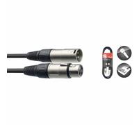 STAGG - 3-Pin XLR Microphone Lead Male to Female, 15m Black