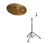 Stagg Myra RAW 18 Rock Crash Cymbal & Gear4music Boom Arm Stand Black
