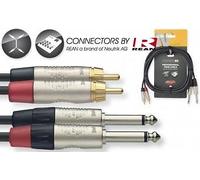 Stagg N-Series 2 x 1/4 Jack - 2 x Male RCA Cable - 6 Metre