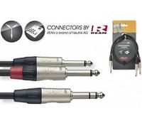 Stagg N-Series Stereo 1/4 Jack - 2 x Mono 1/4 Jack - 3 Metre