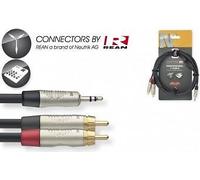 Stagg 20071 6 m "Gold Tipped" 1x Mini Stereo Male RCA Connectors Audio Splitter Y Cable - Black