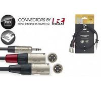 Stagg N-Series Stereo Mini Jack - 2 x Male XLR Cable - 1 Metre