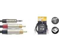 Stagg N Series Y Audio Cable Stereo Mini Jack - 2 Male RCA - 1.5 Metre