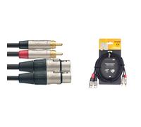 Stagg NTC3CMXFR 3m/10ft Twin Male RCA Phono to Female XLR Cable (NEW)