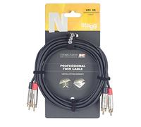 Stagg NTC3CR 3m N Series Twin RCA Phono Cable