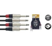 Stagg Music Audio Cable 19330 – 3 m Twin Deluxe 2x RCA Male to RCA Male, Black