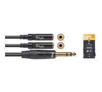 Stagg 21408 10 cm 1x Stereo Jack Male/2x Mini Socket Splitter Y-Adapter Cable
