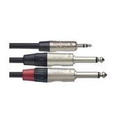 Stagg NYC Stereo Mini Jack to Dual Mono Jack Cable 2m/6ft NYC2/MPS2PR