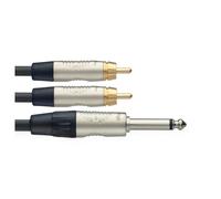Stagg NYC Stereo Mini Jack to Dual Phono Cable 3m/10ft NYC3/MPS2CMR