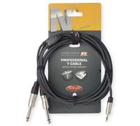 Stagg NYC2/MPS2PR stereo mini jack - 2x jack adapter cable, 2m