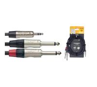 Stagg NYC3/MPS2PR 3m/10ft Balanced Mini Jack to Twin Unbalanced Jack Cable (NEW)