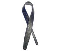 Stagg Padded Leather Adjustable Guitar Strap Black Mexican Skull