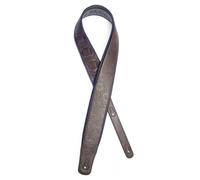 Stagg Mexican Sugar Skull Leather Style Guitar Strap Dark Brown - SPFL30 MEX DBRW