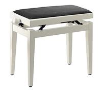Stagg PB05 Piano Seat Matt White Velvet Black