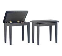 Stagg PBF23 BKP SBK Piano Bench with Storage Compartment - Black Gloss