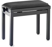 Stagg Piano Bench in Black with Black Velvet Seat