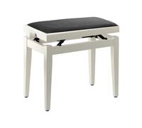 STAGG Piano Bench In White Matt With Black Velvet Seat Surface