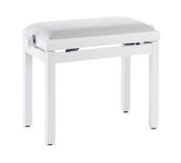 Stagg Piano Bench White Matte With White Seat Surface