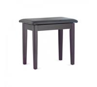 Stagg Piano Bench with Storage Black Vinyl Matte Rosewood