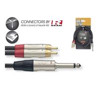3M Stagg Stereo Jack to 2x Phono Y lead