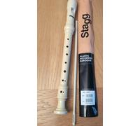 Stagg REC-BAR Soprano Recorder with Baroque Fingering Cream Beige