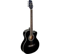 Stagg SA20ACE BLK Auditorium Cutaway Electro-Acoustic Guitar - Black