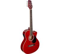 Western Guitar, Red With Pickup And Cutaway