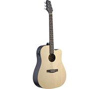Stagg SA30DCE-N Dreadnought Cutaway Acoustic-Electric Guitar - Natural