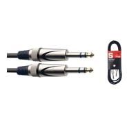 Stagg Music Instrument Cable SAC3PS DL - Stereo 6.3mm Jack-to-Jack, Deluxe 3m/10 ft