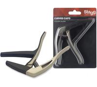 Stagg SCPX-CU/BG Curved Trigger Clamp Styl Spring Steel Guitar Capo - Beige