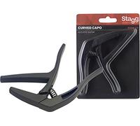 Stagg Curved Trigger Capo For Acoustic & Electric Guitar Black