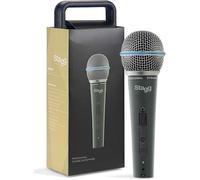 Stagg SDM60 Professional Cardioid Dynamic Microphone, Spherical Mesh Grille / Pop Filter, 3-Pin XLR Connection, Vocal and Instrumental Microphone,