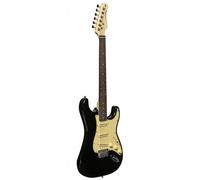 Stagg S-Type Starter Electric Guitar, Full Size with Tremolo Bar, Black