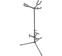 Stagg SG-A300HBK Adjustable Height Triple Hanging Guitar Stand with Folding Legs, Tops & Back Rests - Black