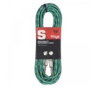 Stagg SGC Vintage Tweed Guitar Cable (6m/20ft) Green