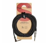 Stagg Music - Instrument Cable - SGC6PL DL Pro-Series - 6m Angled Jack - Black