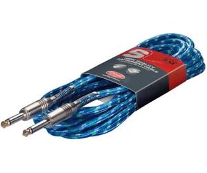 Stagg SGC6VT BL 1/4" Inch (6.35mm) 6m/20ft Guitar Lead - Jack to Jack TS Mono U