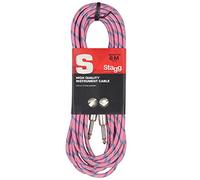Guitar Lead Quality 6m Braided 6.35mm 1/4" Jack to Jack Industrument Audio Base