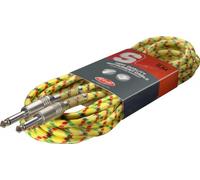 Stagg SGC6VT YL 6m S Series Vintage Tweed Instrument Cable - Yellow