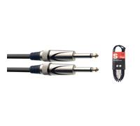 Stagg SGCC6 DL 6m/20ft IUnbalanced Coiled Jack to Jack Instrument Cable (NEW)