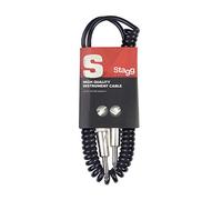 Stagg SGCC6 DL 6m S-Series Coiled Jack to Jack Instrument Cable
