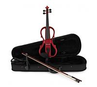 Stagg Shaped Electric Violin Bundle Metallic Red
